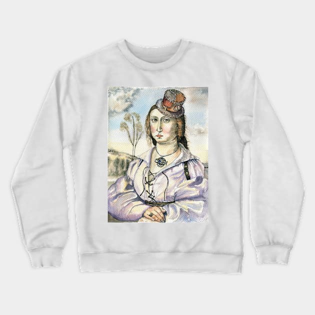 Steampunk version Rafael Sanzio Madonna Crewneck Sweatshirt by victoriazavyalova_art